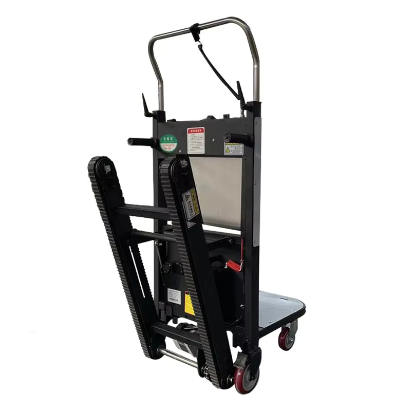 Stair Climbing Machine 400kg Electric Battery Power Cargo Cart Trolley Foldable Crawler Trolley Truck