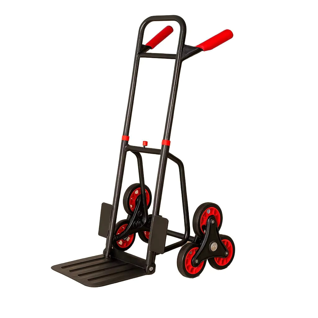 Heavy Duty 6-Wheel Platform Stair Climbing Hand Trolley Foldable Metal Frame OEM Cargo Cart