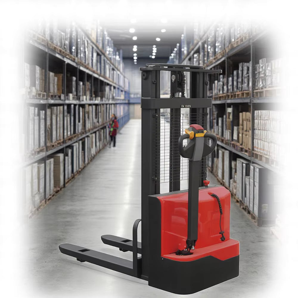 Self Climbing 6 Meter Hand Mini Counterbalance Electric Walkie Pallet Truck Lift Stacker 3 Ton