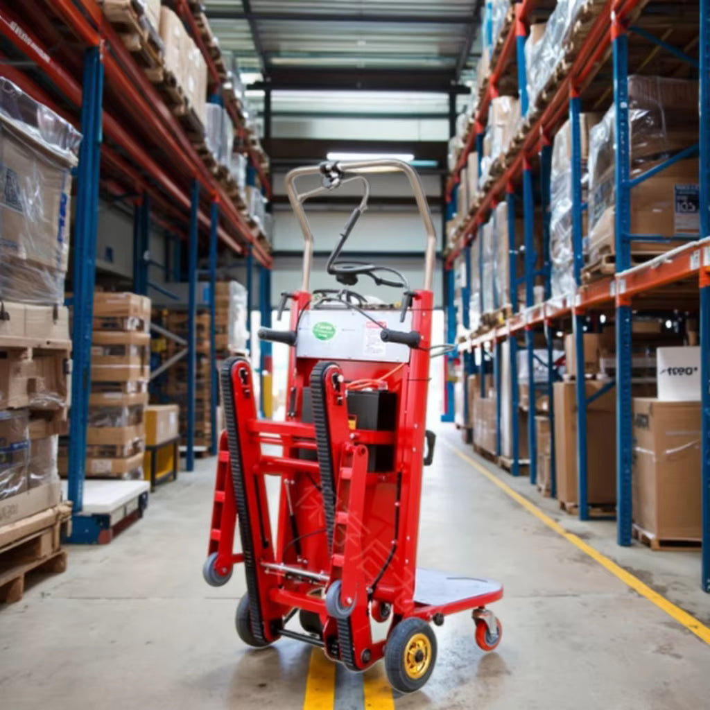 400kg Load Electric Stair Climbing Foldable Portable Hand Truck Dolly with Automatic Power and Stackable Design