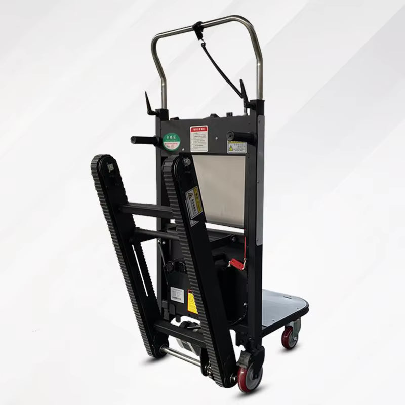 China Hot Sale 150kg 250kg 400kg Aluminium Electric Trolley Pull Truck Four-Wheel Stair Climber for Industrial Shopping Use