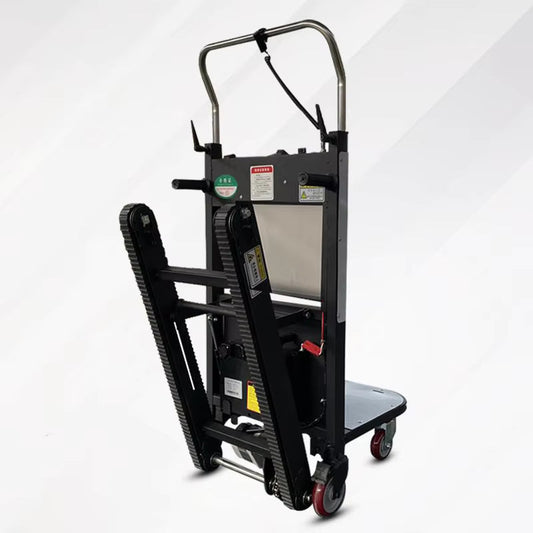 China Hot Sale 150kg 250kg 400kg Aluminium Electric Trolley Pull Truck Four-Wheel Stair Climber for Industrial Shopping Use