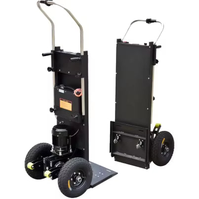 1200W Electric Stair Climbing Dolly Heavy Duty Aluminum Alloy Enclosed Silver Hand Trucks Cart 880lb Capacity Powered Stair