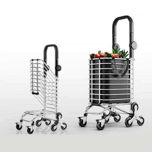 35L Stair Climbing Grocery Cart with 8 Wheels to Be Used for Shopping Cart Grocery Trolley Stair Climbing Handcart