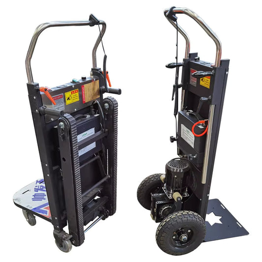Factory Price Stair Climber Trolley Electric Automatic Stair Climbing Cart Truck Foldable Transport Cargo Vehicle Ladder