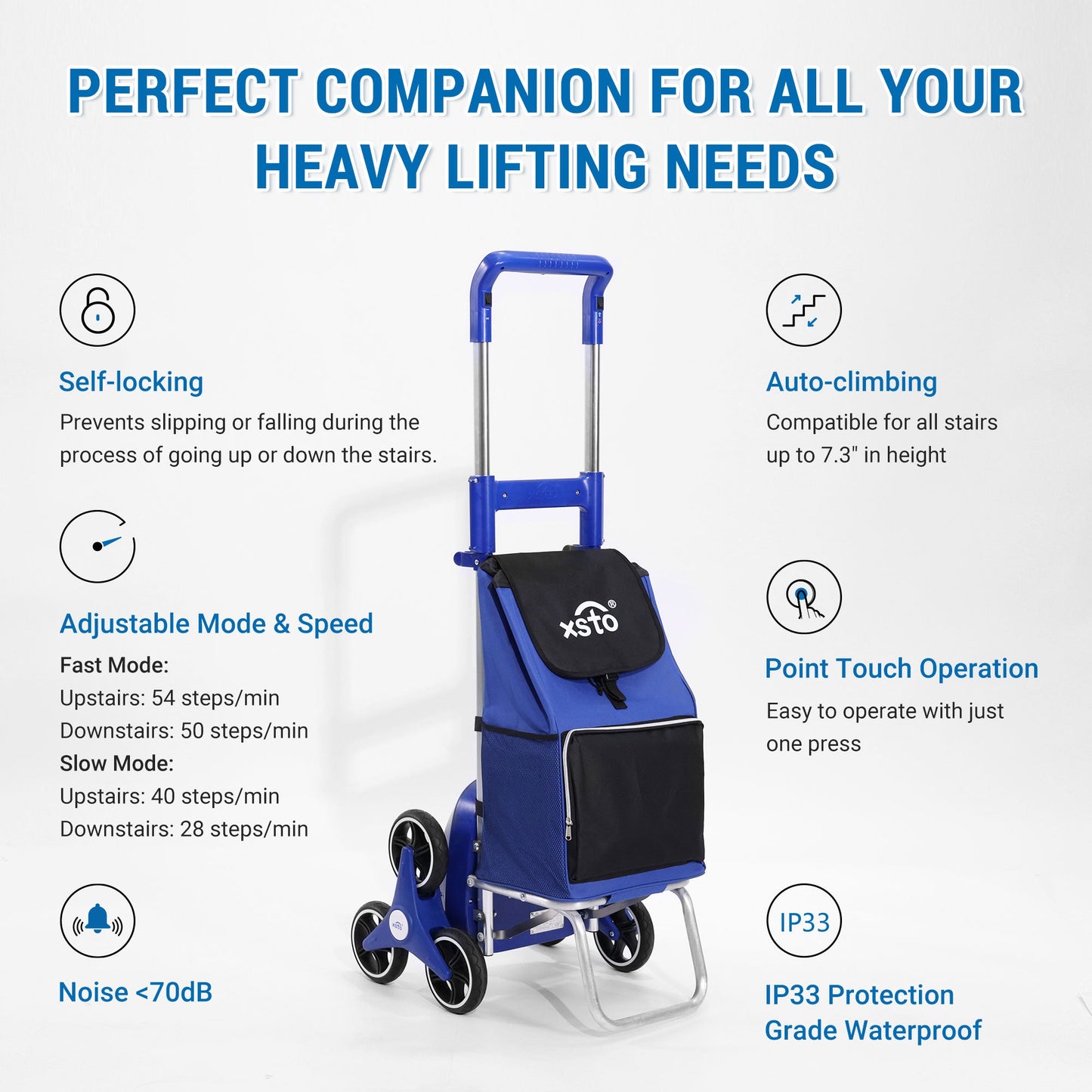 66lbs Robby Stair Climbing Shopping Cart ZW030