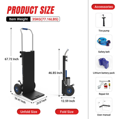 550lbs Electric Stair Climbing Hand Truck ZW4250