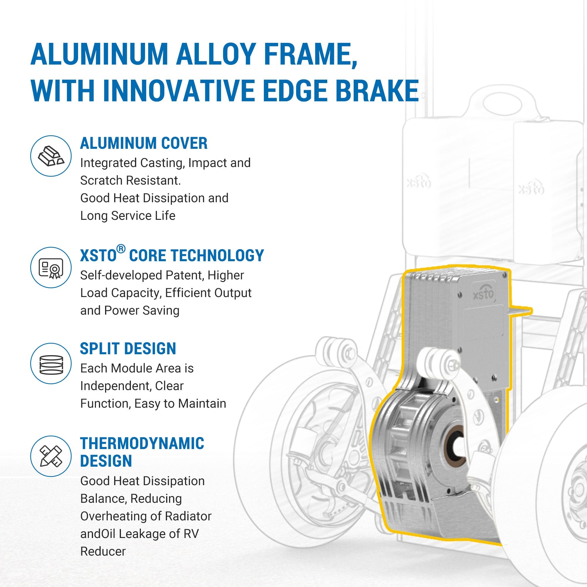 463lbs Motorized Stair Climbing Hand Truck With Edge Brake ZW7210GC