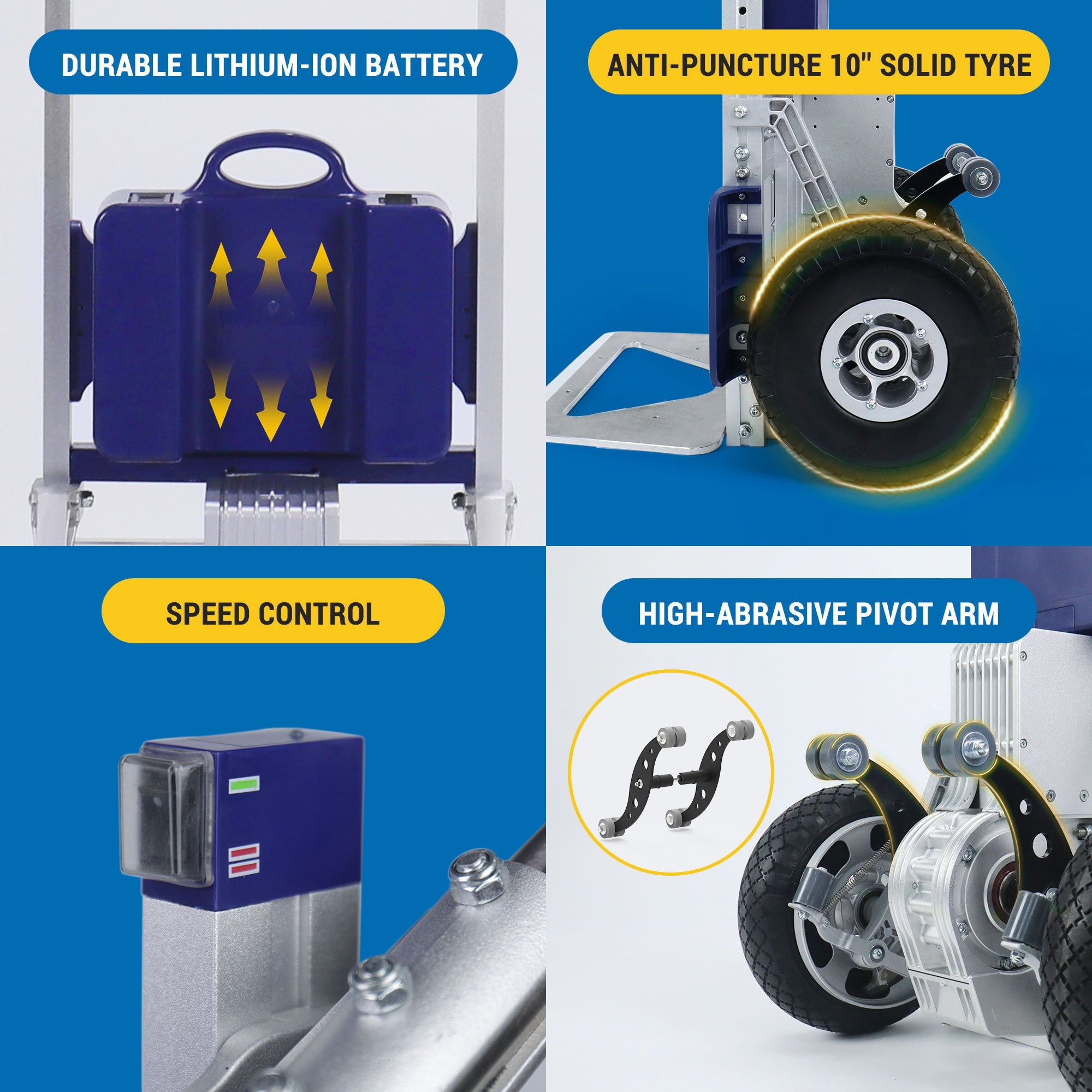 463lbs Motorized Stair Climbing Hand Truck With Edge Brake ZW7210GC